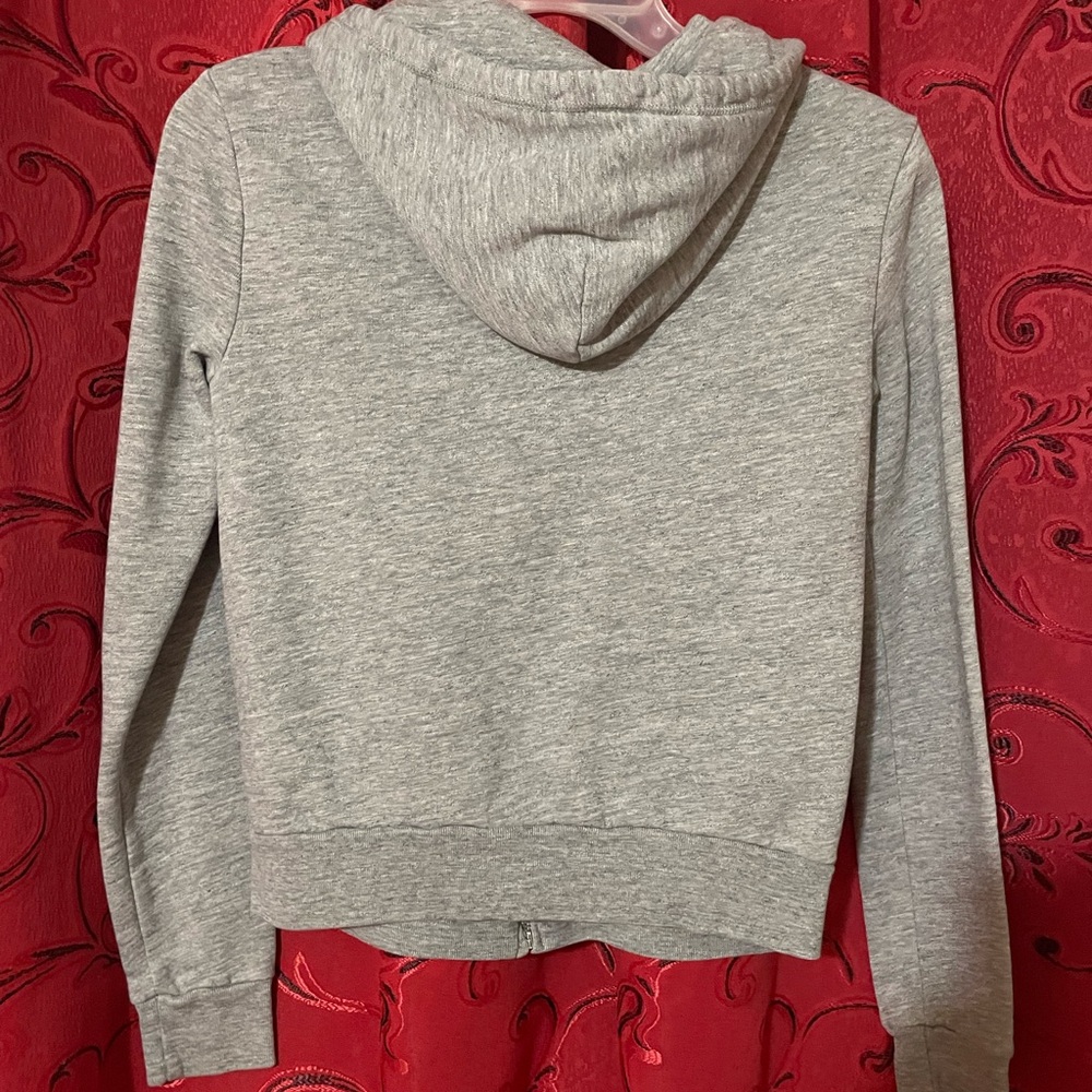 Abercrombie & Fitch Gray Crop Hoodie Sweatshirt